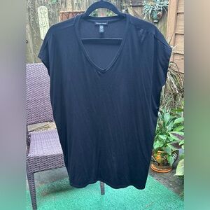 Eileen Fisher Black V-Neck Top